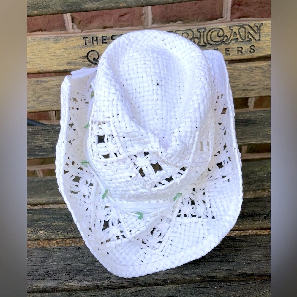 New White Straw Hat